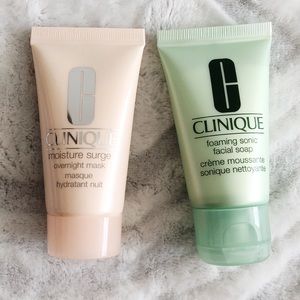 Clinique moisture mask +foaming facial soap set